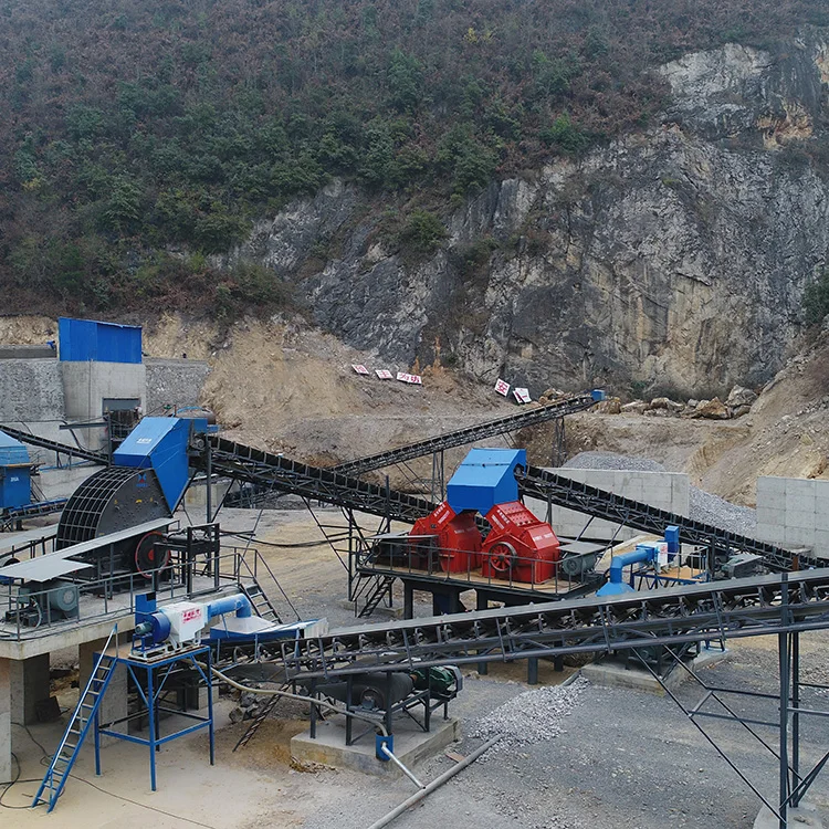 Low Cost Stone Crushing Line Machine Complete Set Aggregate Gravel Production Equipment Hammer Crusher For Sale