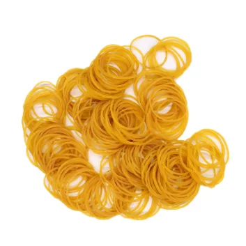 Hot selling fine resistant consumption yellow round rubber band