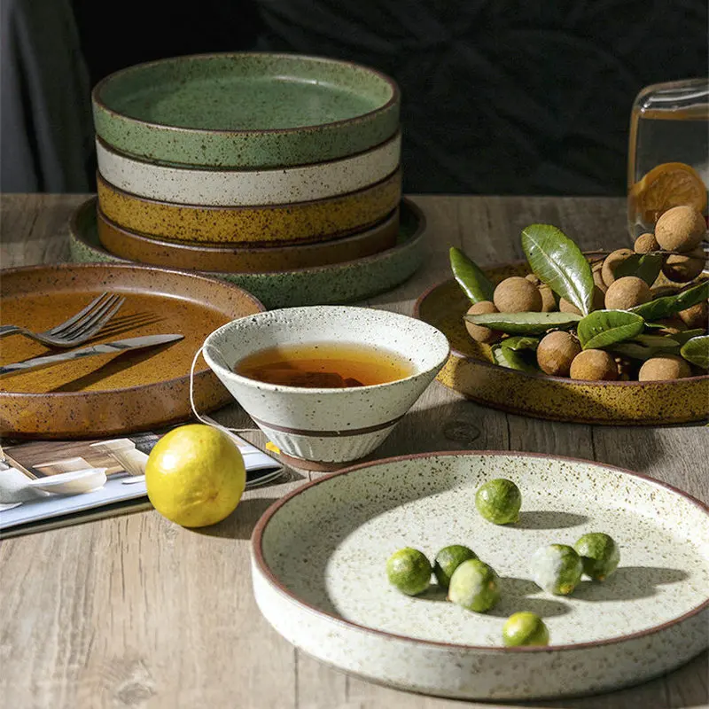 2023 Hot sale 7.5 inch 9 inch ceramic dinnerware party weeding kitchen restaurant supply flat ceramic plate