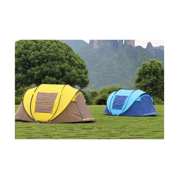 Hot sale professional lower price new 5 person camping waterproof automatic pop up large family fabric tent