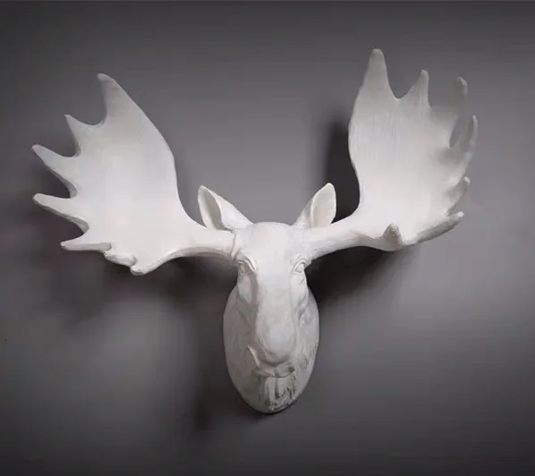 Resin country style antique vintage  Moose head decor Bust Wall Hanging