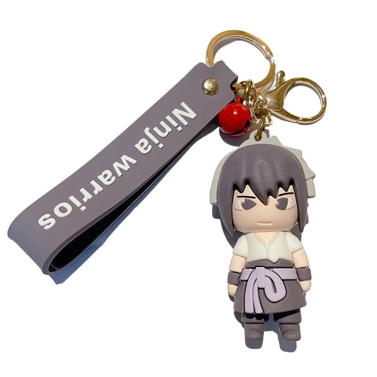 Wholesale Personalized Cute Key Holder Gift Bag Accessory Keyring Anime PVC Cartoon Epoxy Naruto Keychain