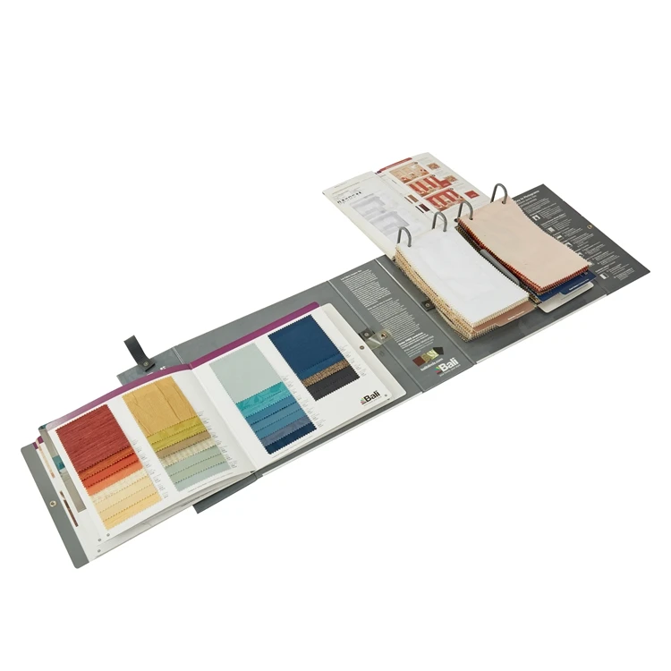 High Quality Best Price Hardcover Swatch Book Printing Rollder Curtain Fabric Catalogue Sample Book