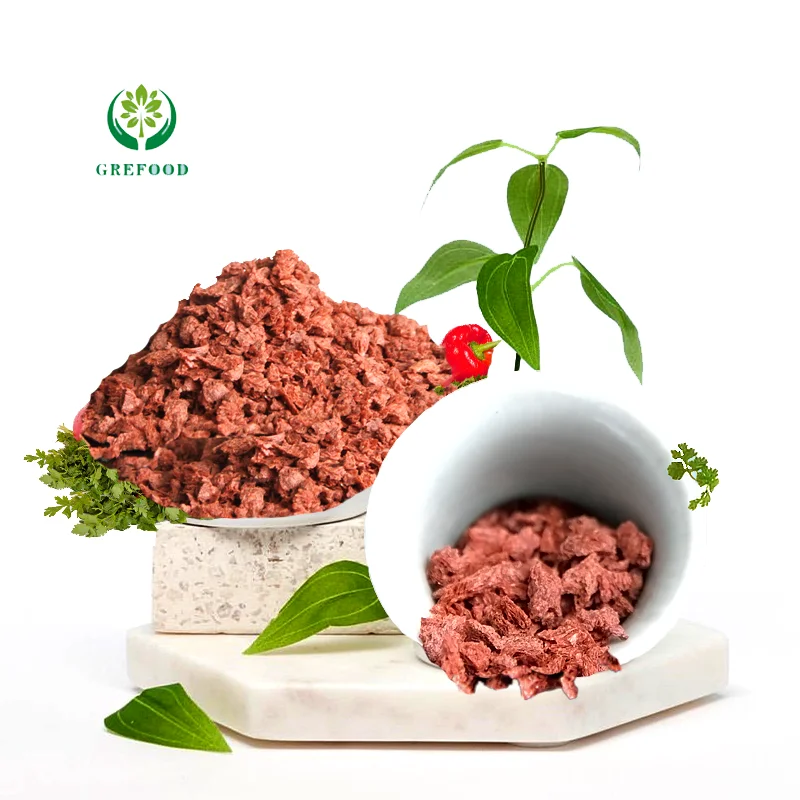 Raw materials for canned products Crimson TVP low fat Textured vegetable protein 55% protein vegetarian meat cheap soy protein