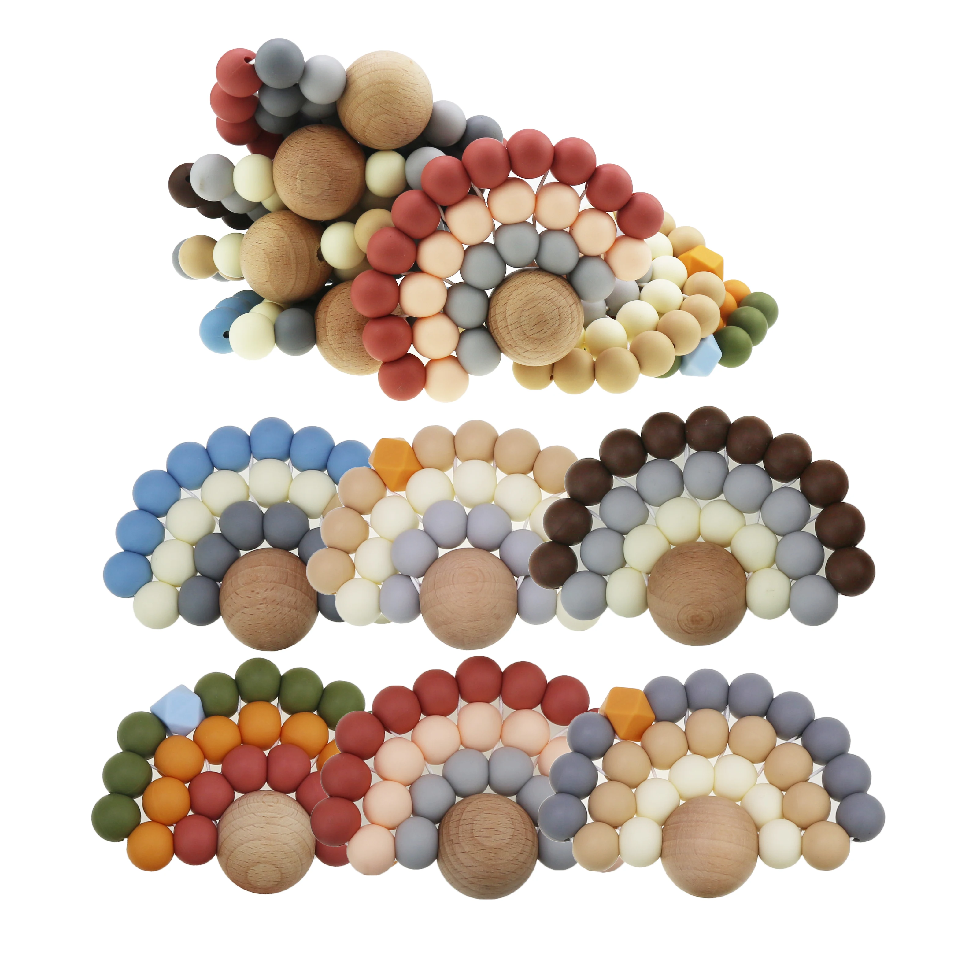 2020 не содержит Бисфенол А, обучающая детская уникальная Радужная деревянная игрушка-прорезыватель для зубов, органическая детская игрушка, силиконовый Прорезыватель для зубов