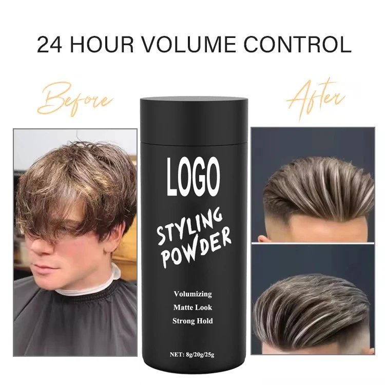 Private label own brand Hair Volume Powder in white bottle organic Texturizing Instant Hair Style Volumizing Styling Powder