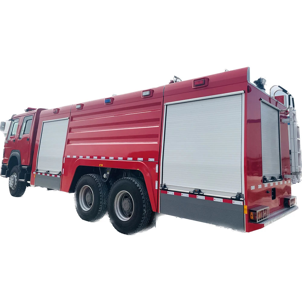 HOWO Sinotruck Heavy Duty  Water And Foam Tank Fire Fighting Truck Emergency Vehicle