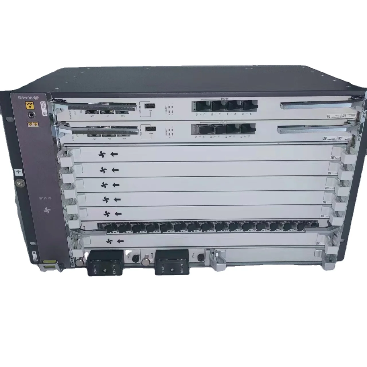 H902 Gepon OLT  Gpon 10G OLT Optical Line Terminal MA5800-X7 2 MPLA Control Board  and 2PILA Power Board