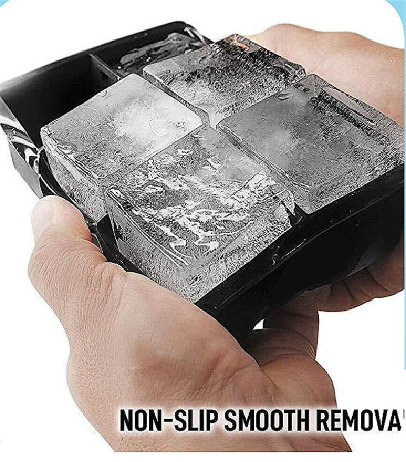 
Creative Flexibility Square Round Silicone Ice Hockey Mold Whiskey Ice Cube Tray With Lid 