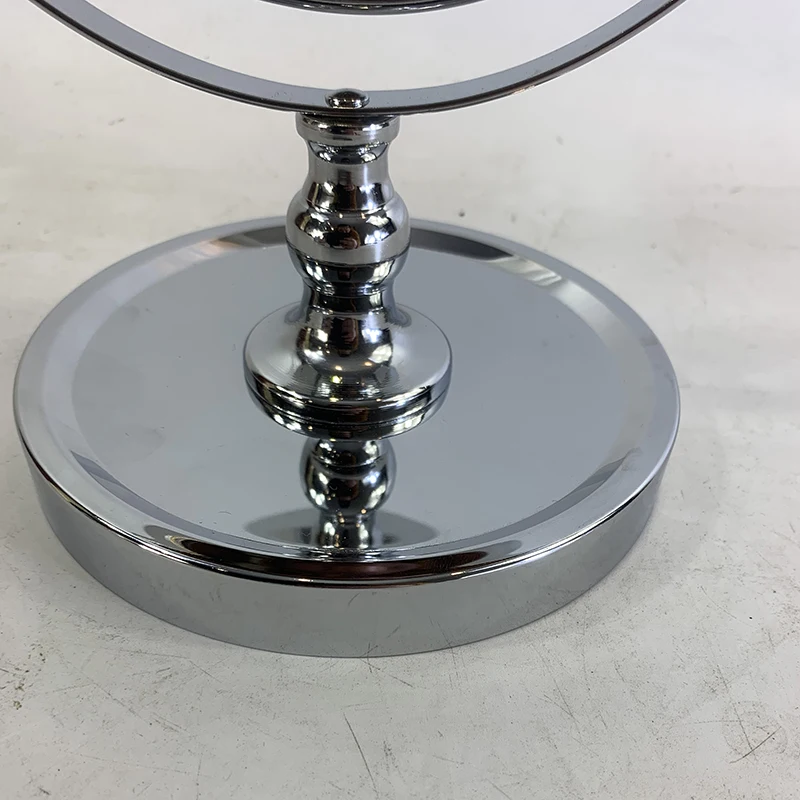 Two Sides Makeup Mirror Household Chromed Round Frame Cosmetic Mirror 17cm  Table Mirror