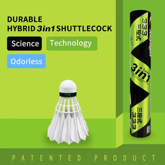 Brand New Anyball Design 3in1 Hybrid Shuttlecock World Popular Badminton