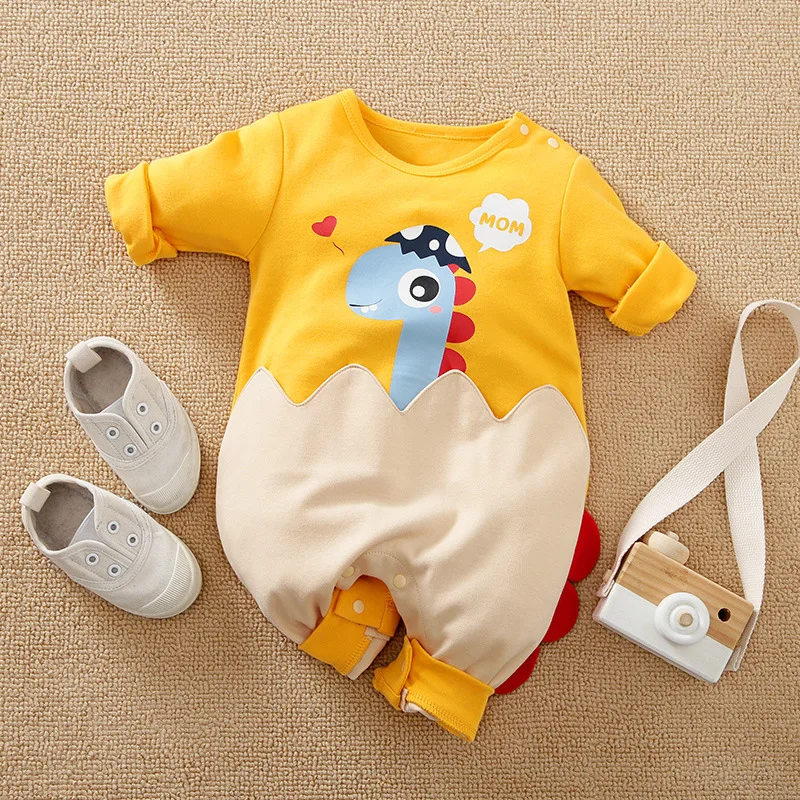 Baby jumpsuit spring and autumn cotton baby cartoon crawling clothes newborn clothes baby body