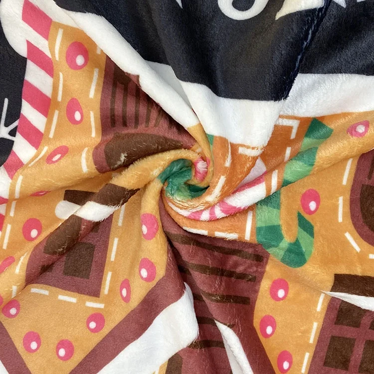 Customized carton design digital printing anime blanket baby blanket printed flannel blanket