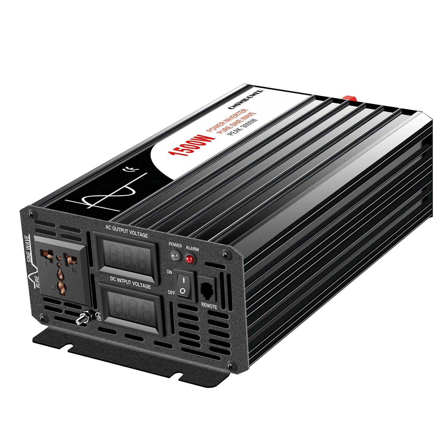 Pure sine wave solar power car inverter 1500W with remote control swipower supplier 110V/220V/380V DC to 110V/220V AC off grid