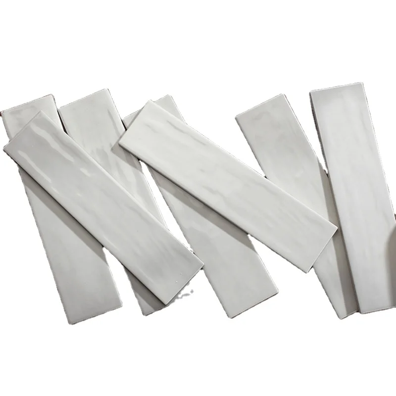 
 73x300 мм керамическая волнистая поверхность Мозаика белая маленькая полосатая плитка для ванной комнаты гостиной фоновая настенная плитка  