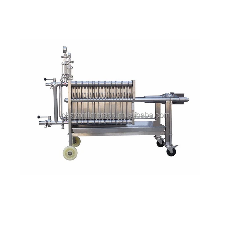 Hot Sale Stainless Steel Plate and Frame Filter Press for Kieselguhr Filter Beer