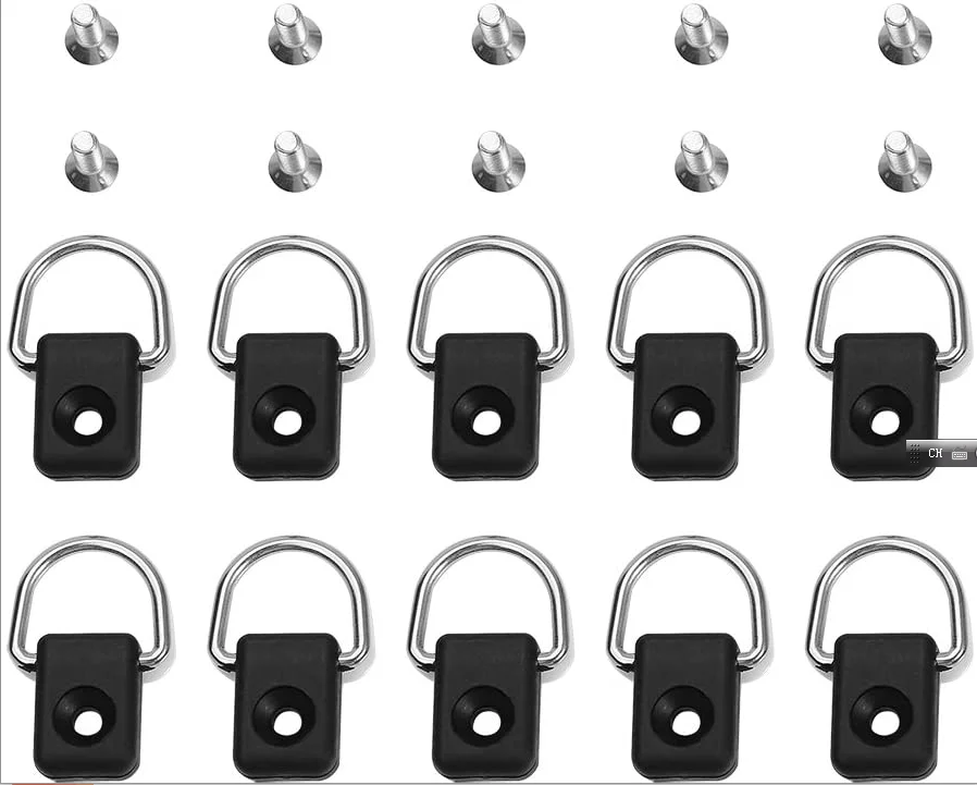 Kayak D Ring without Screw Safety Screw Rings Deck Loop Mounting Tie Down Kit Quality Durable Canoe Boat Fishing Sailing