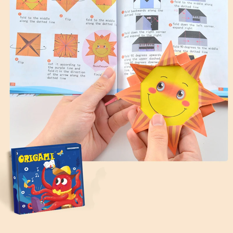 HOYE CRAFTS Cartoon Animal Handcraft Paper Art Colorful Creative Origami Paper DIY Toy