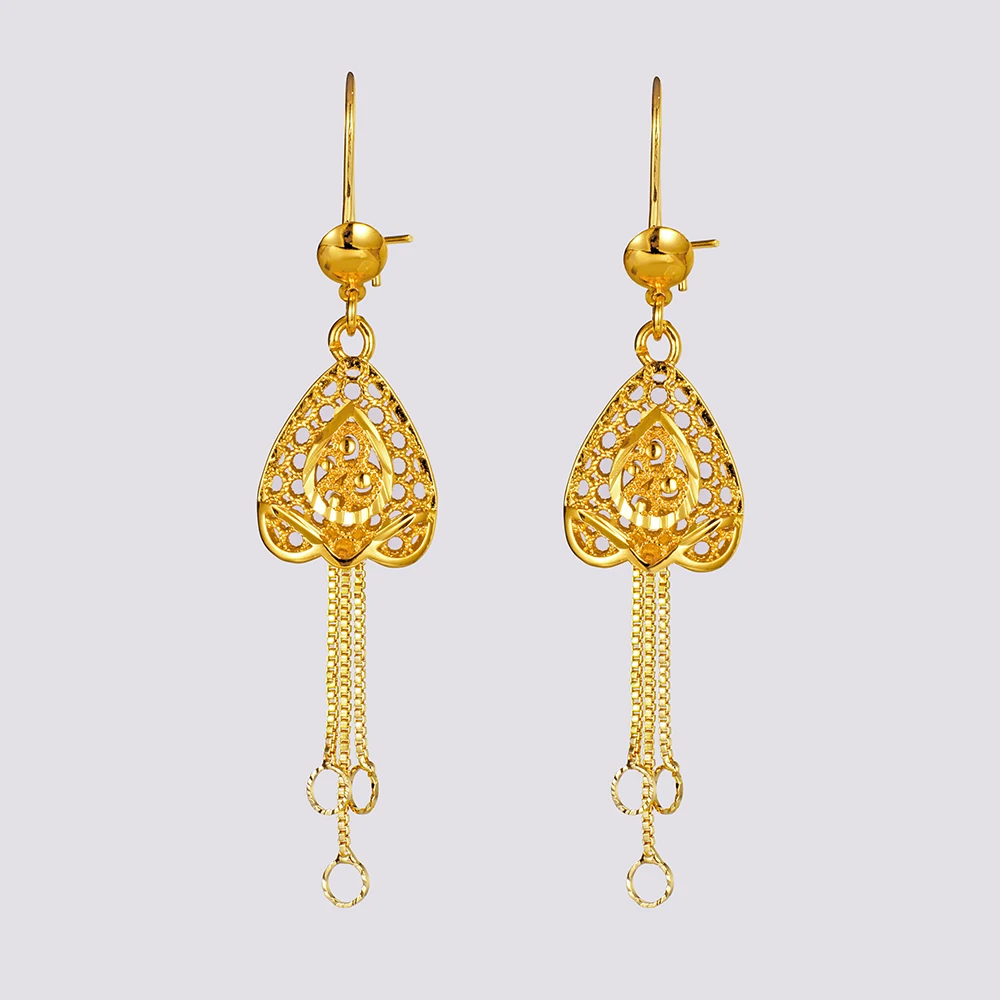 The gold-plated earrings