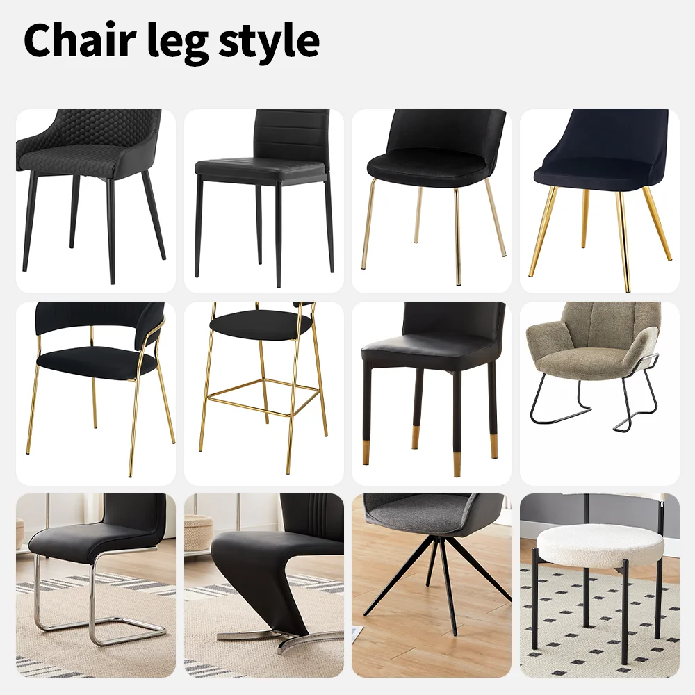 Kitchen Dining Table Set Tempered Glass Grey Table Top with 4 Chairs