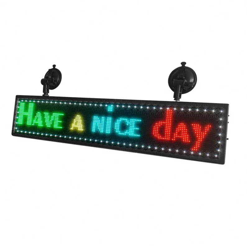24*192 Pixs 99cm 5V Car LED Sign Board Messages Scrolling Display Panel WIFI Programmable Screen For Windows, Shop, Store, Bus