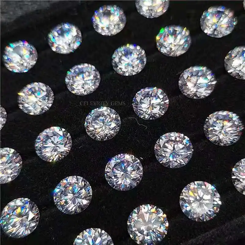 Celebrity white cz 8h & 8a cutting round cubic zirconia for pendant