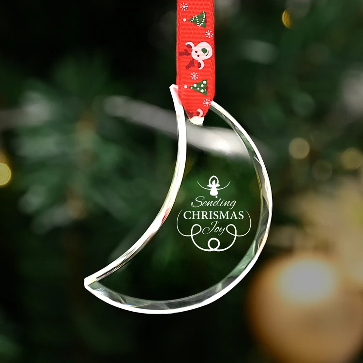 JY Glass Hanging Accessories Christmas Tree Hanging Ornaments Window Door Curtain Christmas Pendant Trim