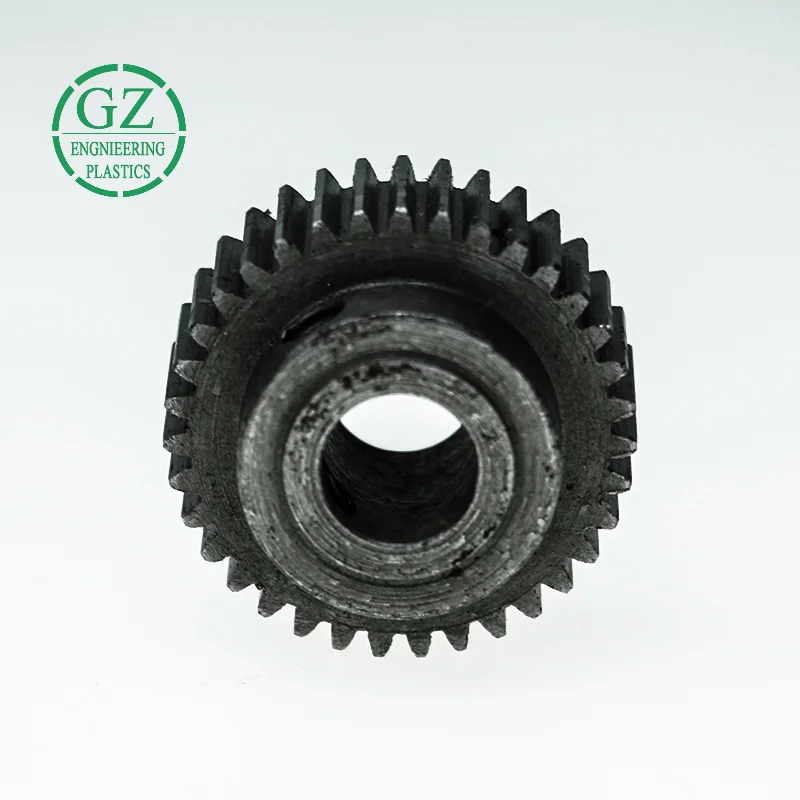 ISO9001 manufacture molded low friction nylon PA66 gear plastic double spur gear