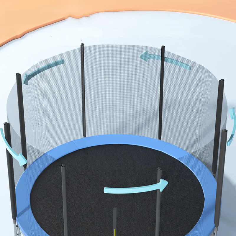 8FT Cheap Garden Trampoline for Sale Ground Trampoline Outdoor Adults With Protective Net