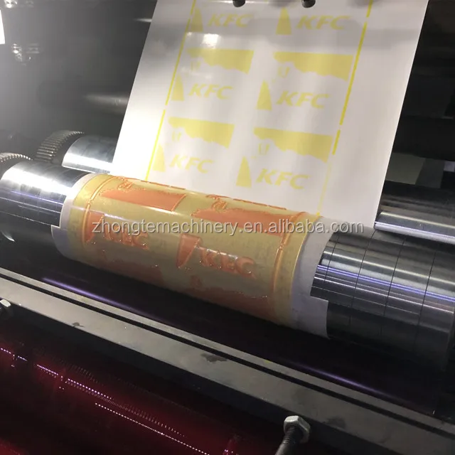 ZONTEN RY Automatic label flexo printing machine with die cutting / lamination/vanish/slitting /cold stamping function price