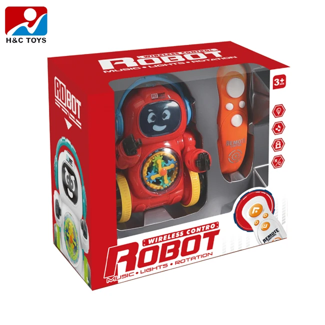 Infrared remote control small robot with music and light electric rotation swing robot rc cars