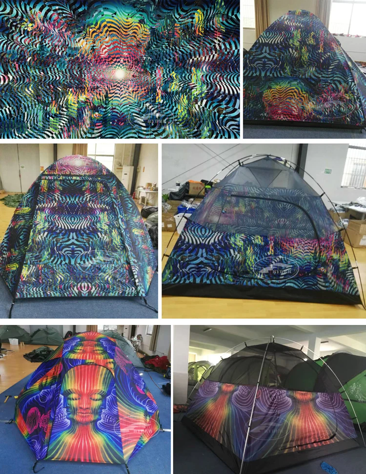 Custom Manufacturing Sublimation Printing Outdoor Fully Sublimated Tents for Music Festival or Recreational Sports