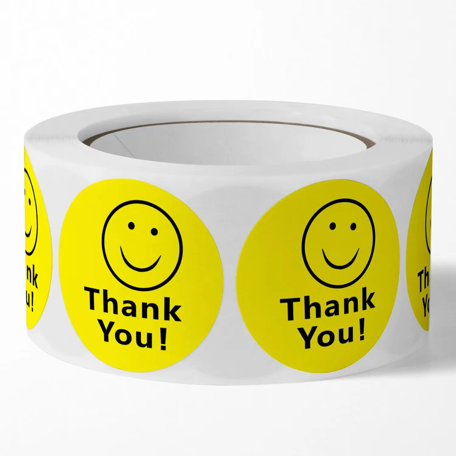 Custom logo Adhesive Label Sticker  Roll Custom gift packaging stickers smile face sticker