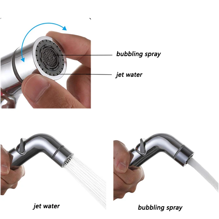 Rainshower Portable Adjustable Flow double functions Shattaf Bidet Hand Water pressure shower Toilet Spray