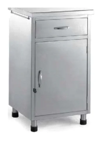 China Manufacturer Factory Direct Price Medical Overbed Cabinet Bedside Cabinet with Table