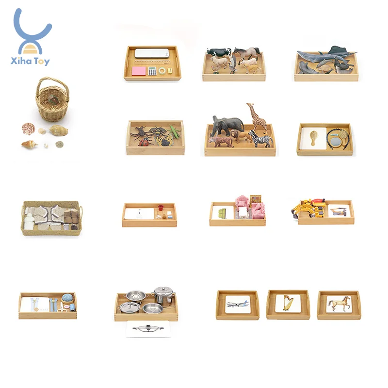 XIHA Baby Montessori Educational Toys Early Children Teaching Wooden Kids Montessori Materials Toys Math Material