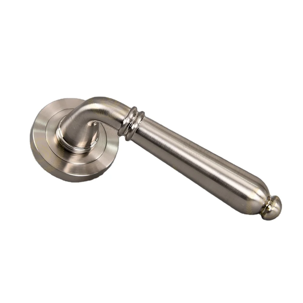 Самые продаваемые современные товары, двухсторонние внутренние дверные ручки из нержавеющей стали с трубчатым рычагом, стальная ручка (Turklinke)