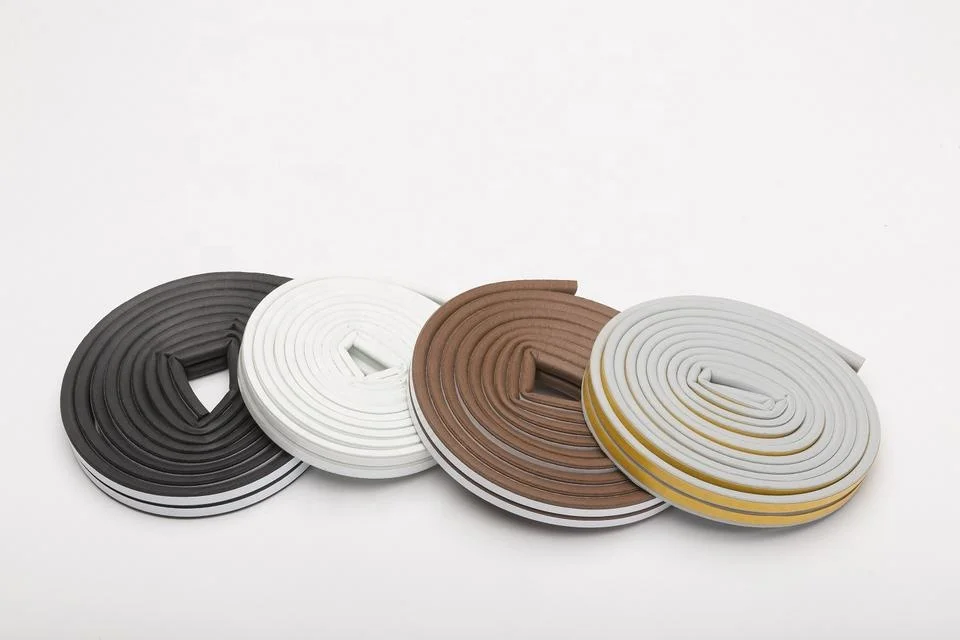 Custom D Type EPDM Foam Self Adhesive Door Rubber Seal Strips Soundproof Windproof Avoid The Insects