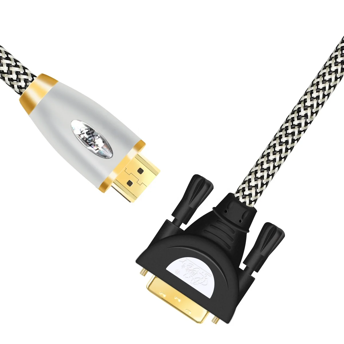 Wholesale HDMI DVI Cable 1080P 3D Factory HDMI TO DVI 24+1 Audio Video Cable for HDTV Computer