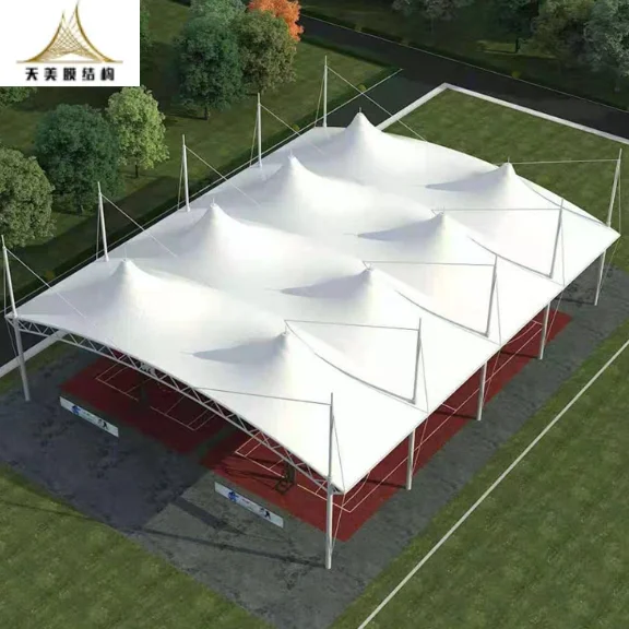 2025 New Design Architecture Tennis  Sport Court Tent Waterproof Structure Material Membrane Roof for Stadium Playground