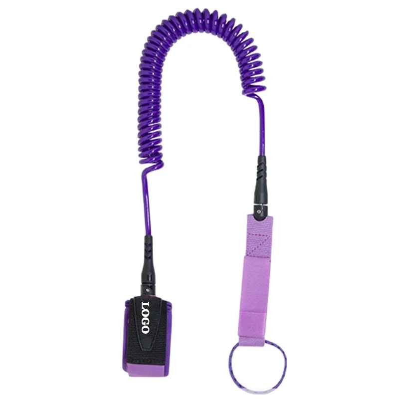 High Quality SUP Leash Coil Leg Rope Surfboards Leash OEM Surf Leash Coiled Ankle Rope accessories for paddle surf