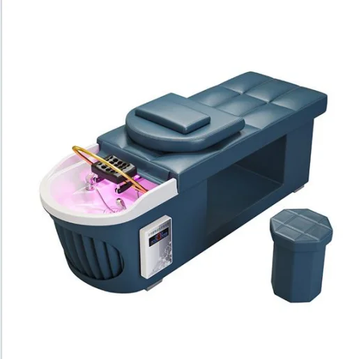 Modern Design Chinese Massage Table Hair Washing Head Therapy Synthetic Leather Thai Shampoo Water Bed Barber Shop Salon SPA Use