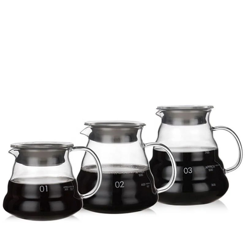 Family Use Handmade Coffee Maker Utensil Glass Cloud Coffee Share Pour Over Coffee Pot