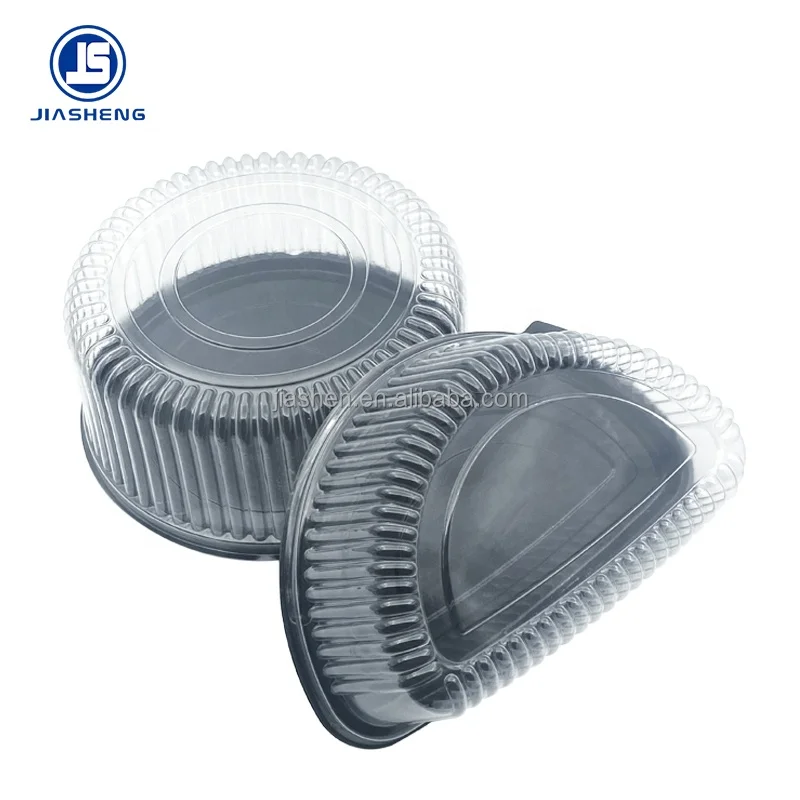 Round Cake Containers Cake Packaging Box Clear Plastic with Dome Lid Disposable 8-inch Food Manufacturer PET Cake Packing