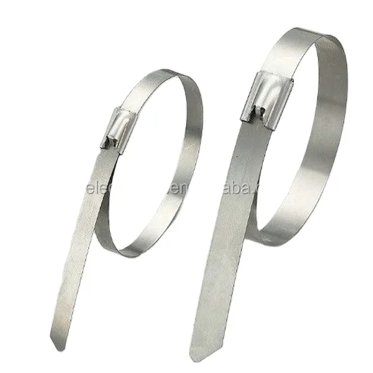 factory directly sell high quality 201/304/316 ball lock stainless steel cable tie metal cable tie cable bundle zip ties
