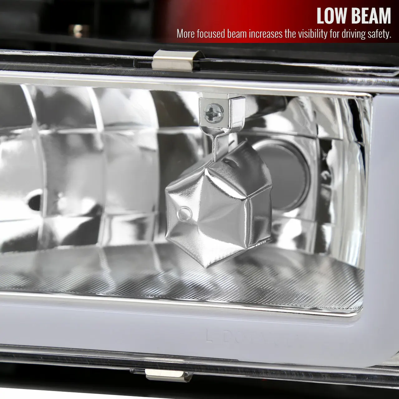 Apply To Auto Lighting Systems  For 1988-1993 Chevrolet/GMC C10 C/K Sierra Tahoe LED BAR Headlights with Bumper &Corner Lights