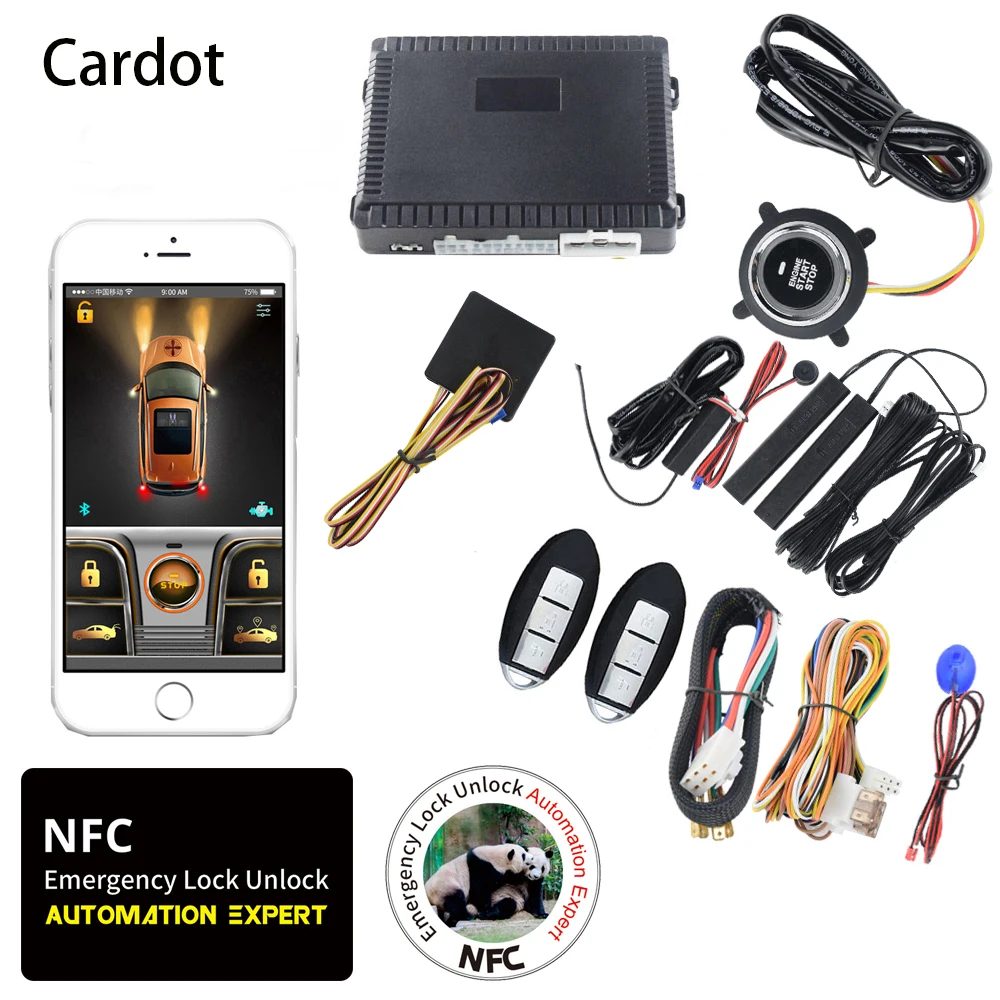 Автомобильная сигнализация Cardot NFC lock unlock One Way Push Button Starter умная система безопасности