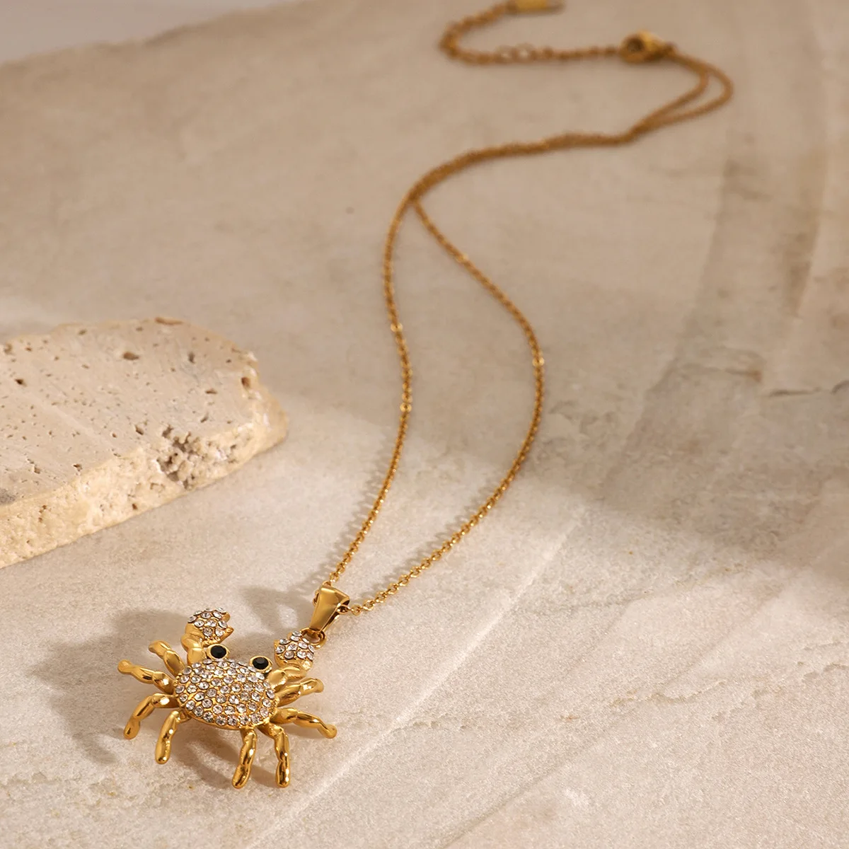 New 18K Gold Plated Stainless Steel Necklace Starfish Seahorse Ocean Charm Necklaces