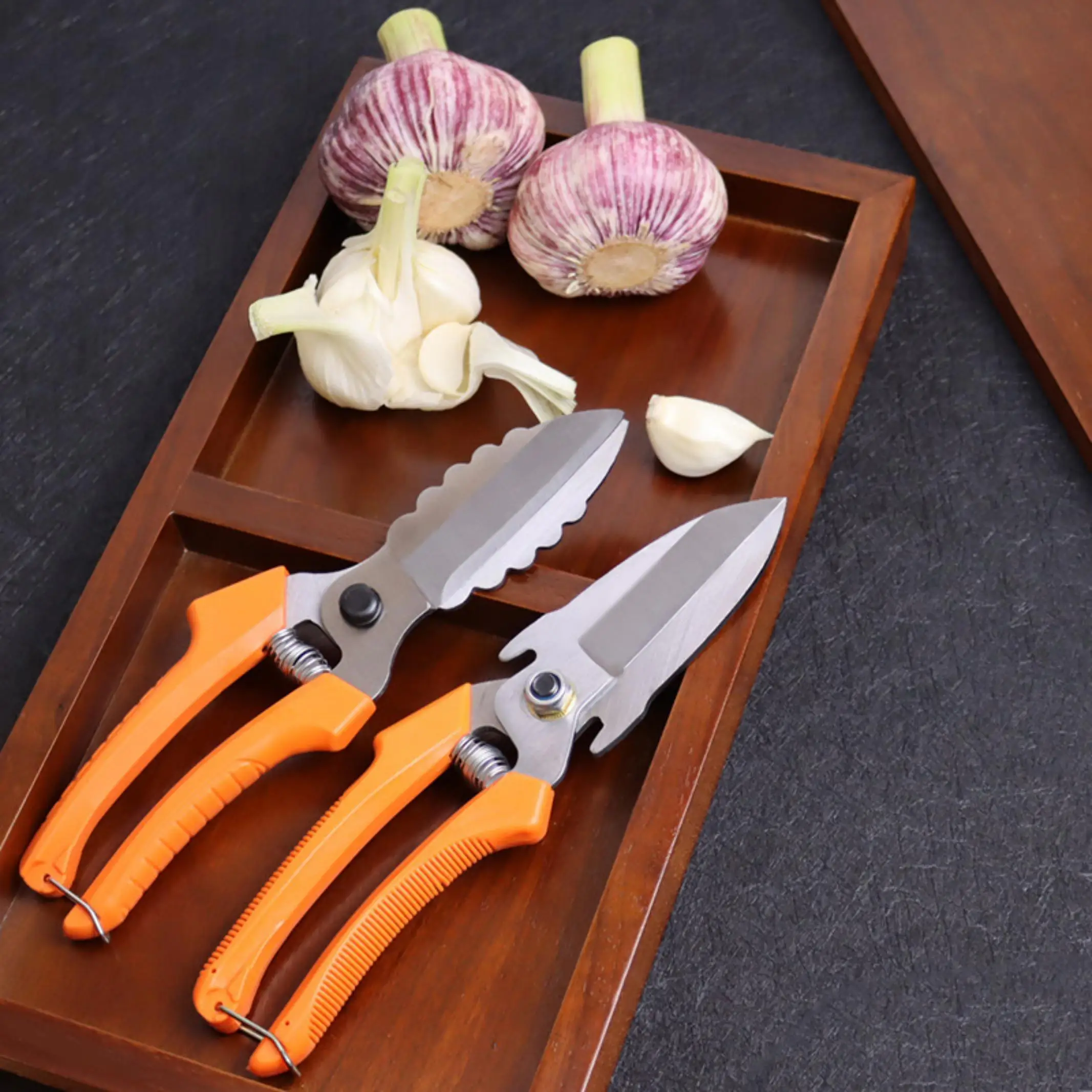 Garlic Scissors for Cutting Garlic Sprouts Garlic Cutting Onions,Kitchen Shears - Durable Multi-Purpose Scissors