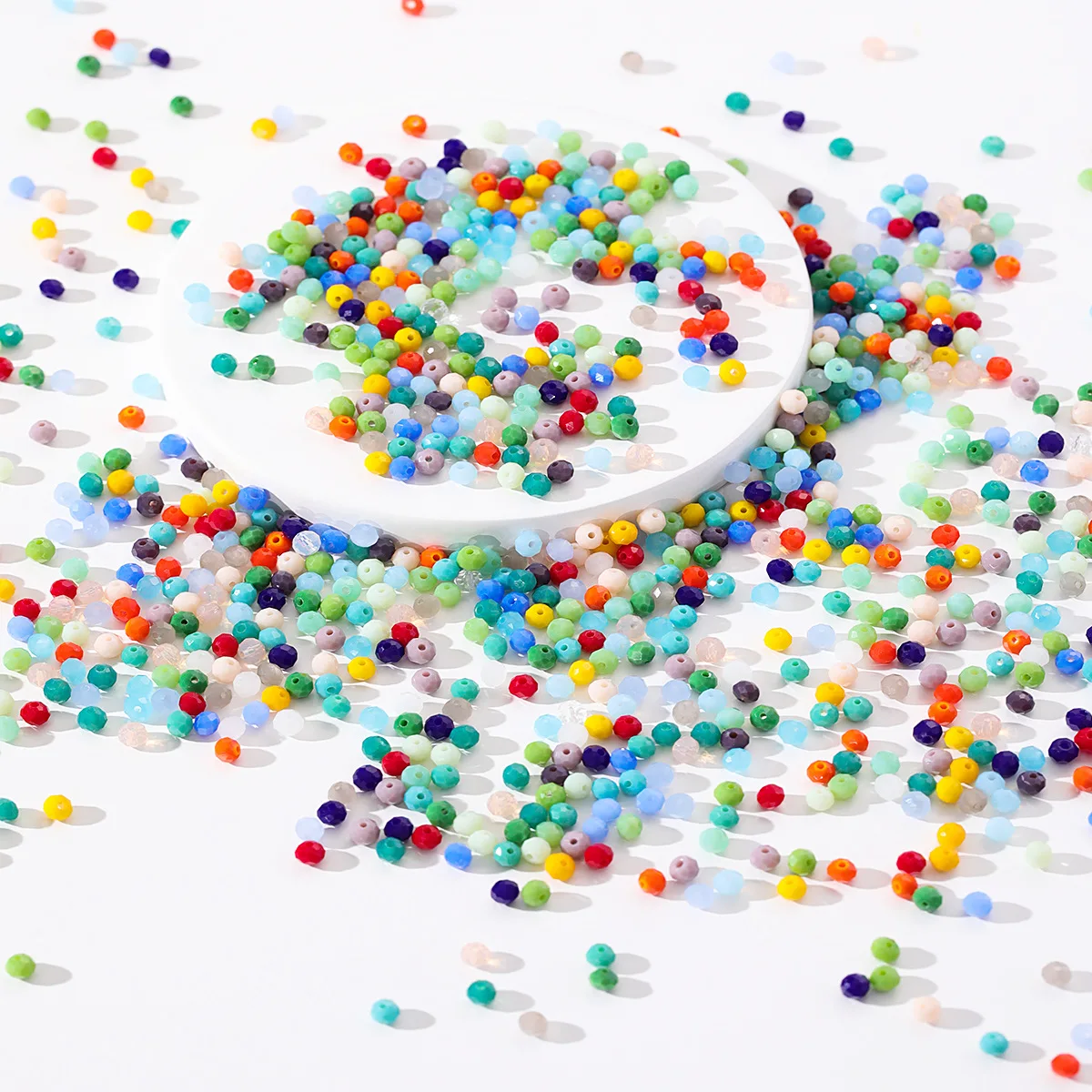 Manna Wholesale 3/4/6/8/mm Colorful DIY Flat Glass Seed Bead Handmade Crystal Beads For Jewelry Mmaking